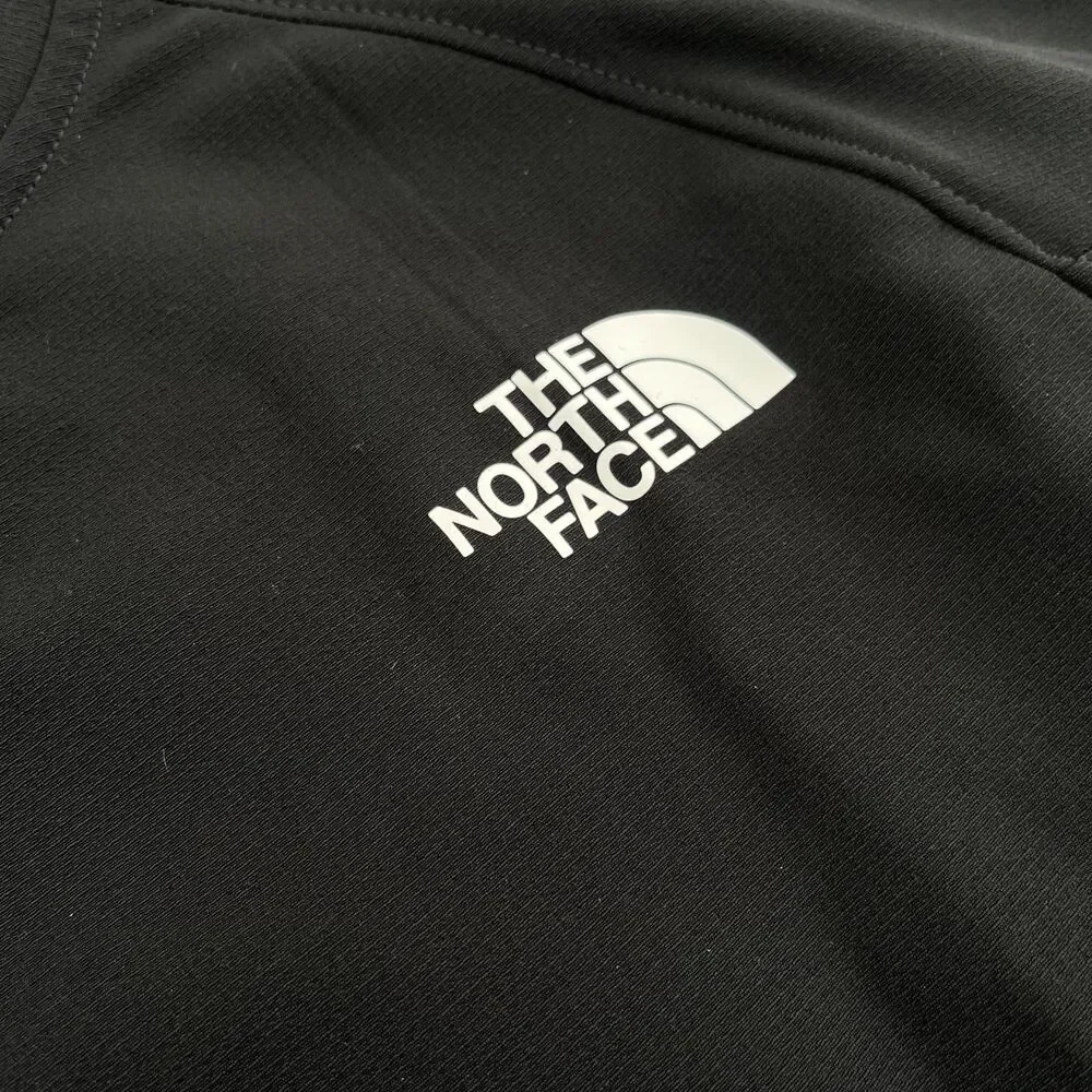 The North Face Fleece Crewneck Black Tekware Size Small‎ Hiking Running Winter